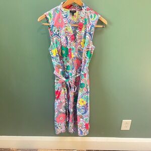 Talbots‎ Floral Paisley Print Sleeveless Dress Women's Size 10 Colorful